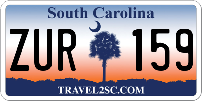 SC license plate ZUR159