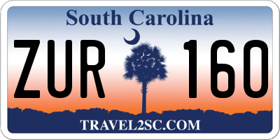 SC license plate ZUR160