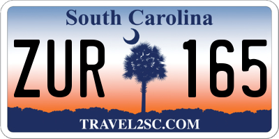 SC license plate ZUR165