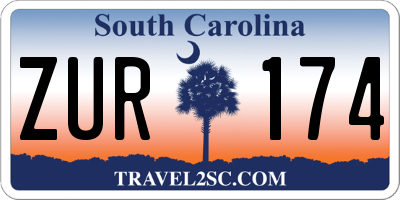 SC license plate ZUR174