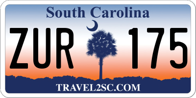 SC license plate ZUR175