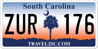 SC license plate ZUR176