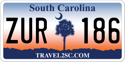 SC license plate ZUR186