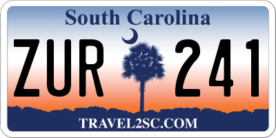 SC license plate ZUR241