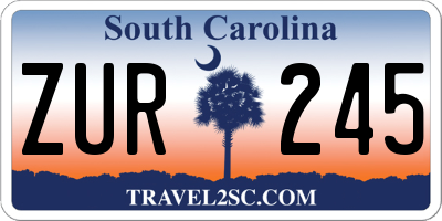 SC license plate ZUR245