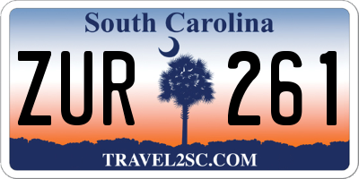 SC license plate ZUR261