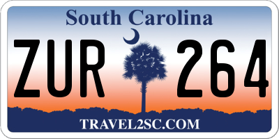 SC license plate ZUR264