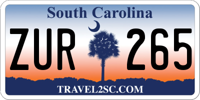 SC license plate ZUR265
