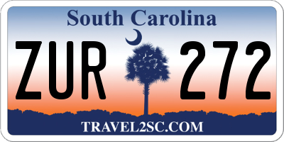 SC license plate ZUR272