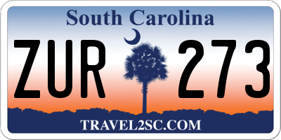 SC license plate ZUR273