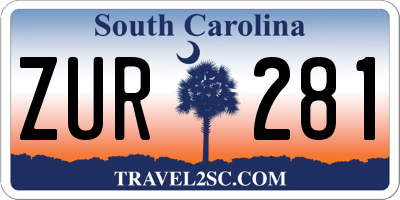 SC license plate ZUR281
