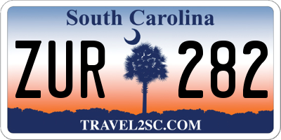 SC license plate ZUR282