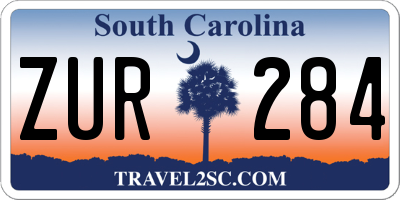 SC license plate ZUR284