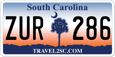 SC license plate ZUR286
