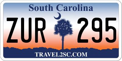 SC license plate ZUR295