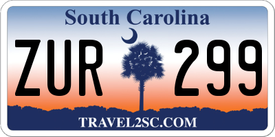 SC license plate ZUR299