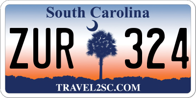 SC license plate ZUR324