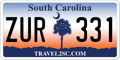 SC license plate ZUR331