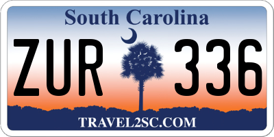 SC license plate ZUR336