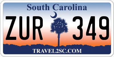 SC license plate ZUR349