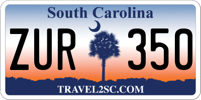 SC license plate ZUR350