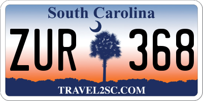 SC license plate ZUR368