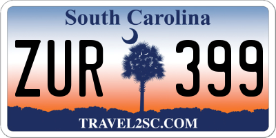 SC license plate ZUR399