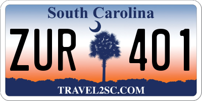 SC license plate ZUR401