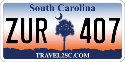SC license plate ZUR407