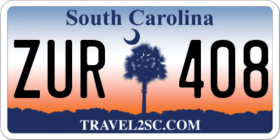 SC license plate ZUR408