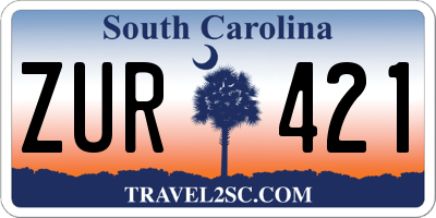 SC license plate ZUR421