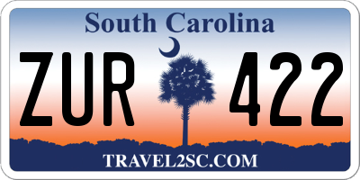 SC license plate ZUR422