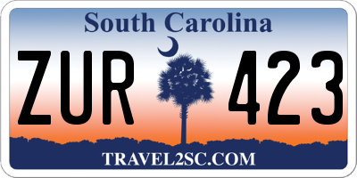 SC license plate ZUR423