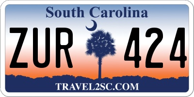 SC license plate ZUR424