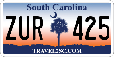 SC license plate ZUR425