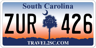 SC license plate ZUR426