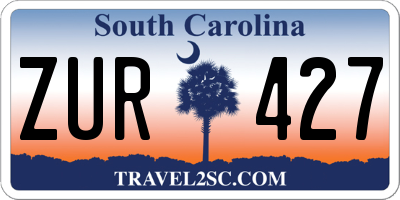 SC license plate ZUR427