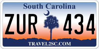 SC license plate ZUR434