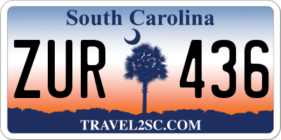 SC license plate ZUR436