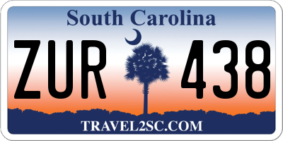 SC license plate ZUR438