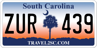 SC license plate ZUR439