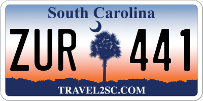 SC license plate ZUR441