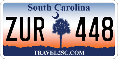 SC license plate ZUR448