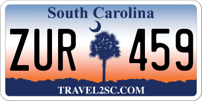 SC license plate ZUR459