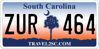SC license plate ZUR464
