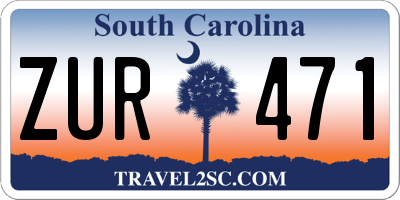SC license plate ZUR471