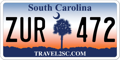 SC license plate ZUR472