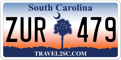 SC license plate ZUR479