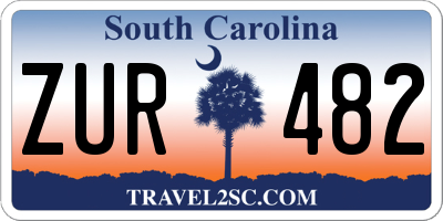 SC license plate ZUR482