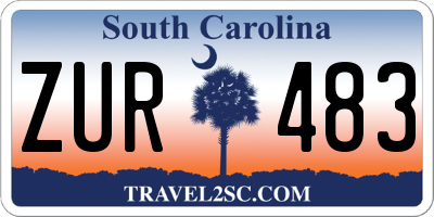SC license plate ZUR483